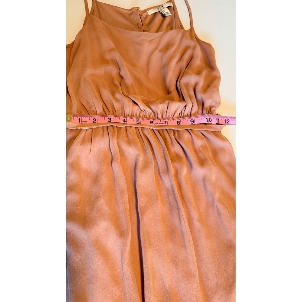 XXI Forever 21 Chiffon Maxi Slip Dress Sz S Backless Cutout Boho Summer - Picture 7 of 13